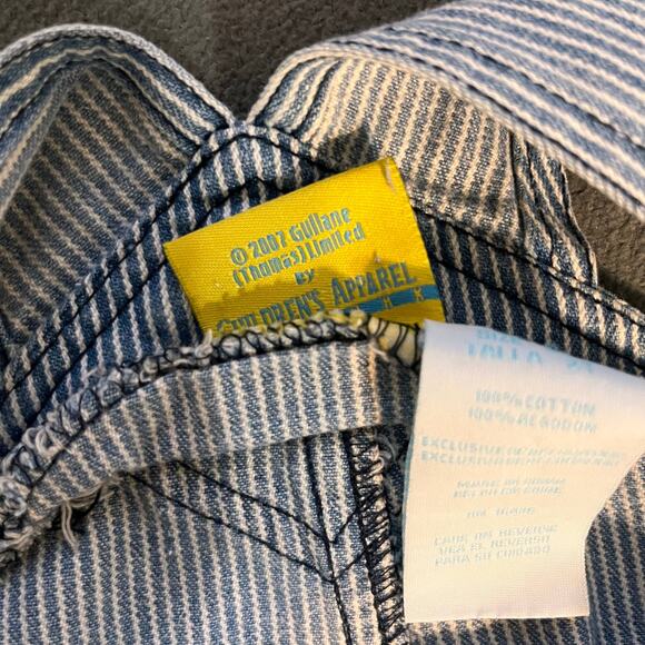 Y2K Thomas The Tank Engine Overalls Boys 2T Blue Stripe Train 2007 Embroidered - Picture 5 of 6